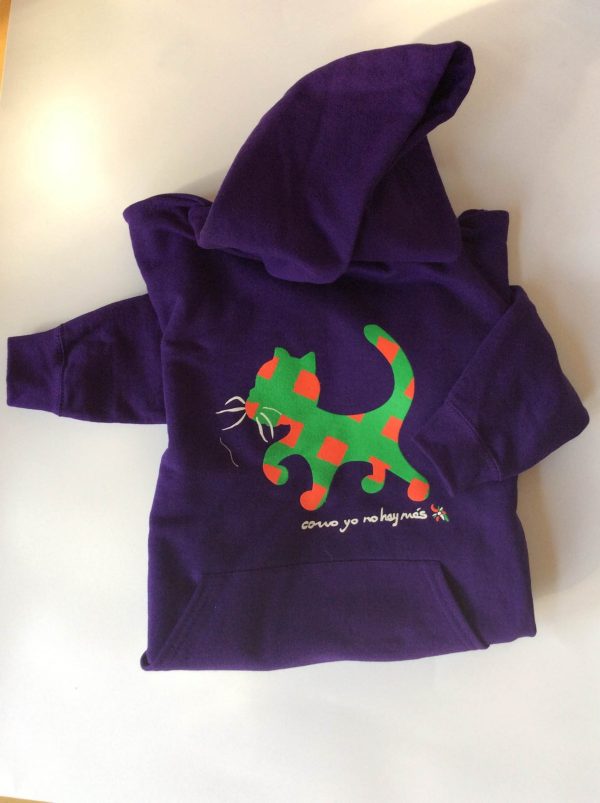 Sudadera gato a cuadros infantil